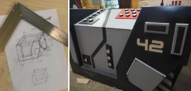 Before and after escape room prop